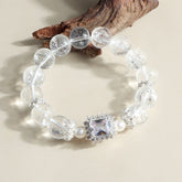 Clear Quartz & Zircon Bracelet | Spiritual Clarity & Balance - Auratract